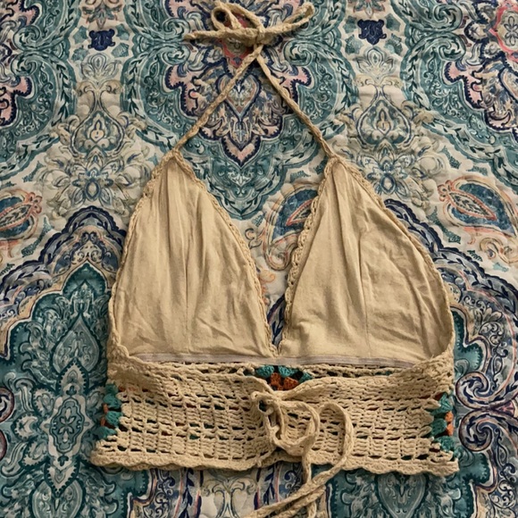 LF CROCHET BOHO HALTER TOP L - Picture 3 of 3
